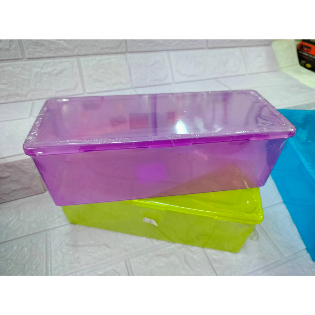กล่องใส่ช้อน-กล่องพลาสติก-กล่องใส่อุปกรณ์-คละสี-ฝาปิดเปิดได้