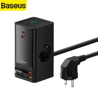 Baseus ปลั๊กไฟ 65W คอมโบ 3AC+1U+1C+ พับเก็บได้-C ที่ชาร์จเร็ว หัวชาร์จเร็ว 65w รางปลั๊กไฟดิจิทัล ปลั๊กตั้งโต๊ะ