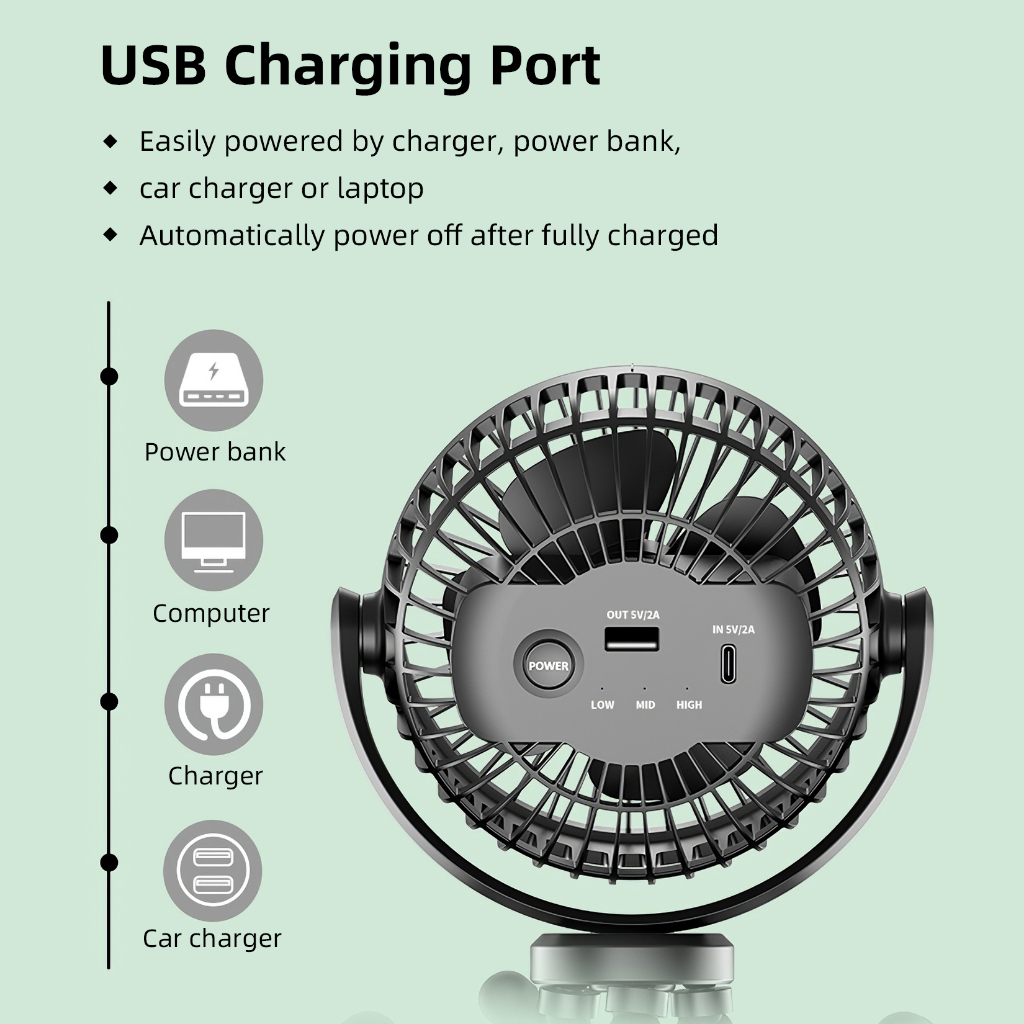 พัดลม-usb-แบบยืดหยุ่น-octopus-clip-on-mini-fan-led-พัดลมมือถือสำหรับรถเข็นเด็ก-พัดลมมือถือ-พัดลมติดรถเข็น-5200mah