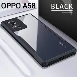 OPPO A18 2023/OPPO A38/Realme C51/A78 4G(พร้อมส่งในไทย)เคสกันกระแทกขอบสีหลังใสOPPO A58 4G/A78 4Gตรงรุ่น