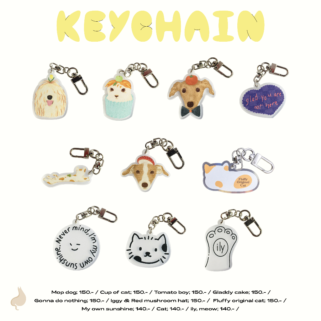 acrylic-keychain-พวงกุญแจอะคริลิค-second-collection-a-cat-in-my-tummy