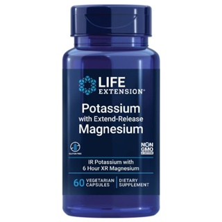 Life Extension Potassium with Extend-Release Magnesium 60 Vegetarian Capsules โพแทสเซียม แมกนีเซียม