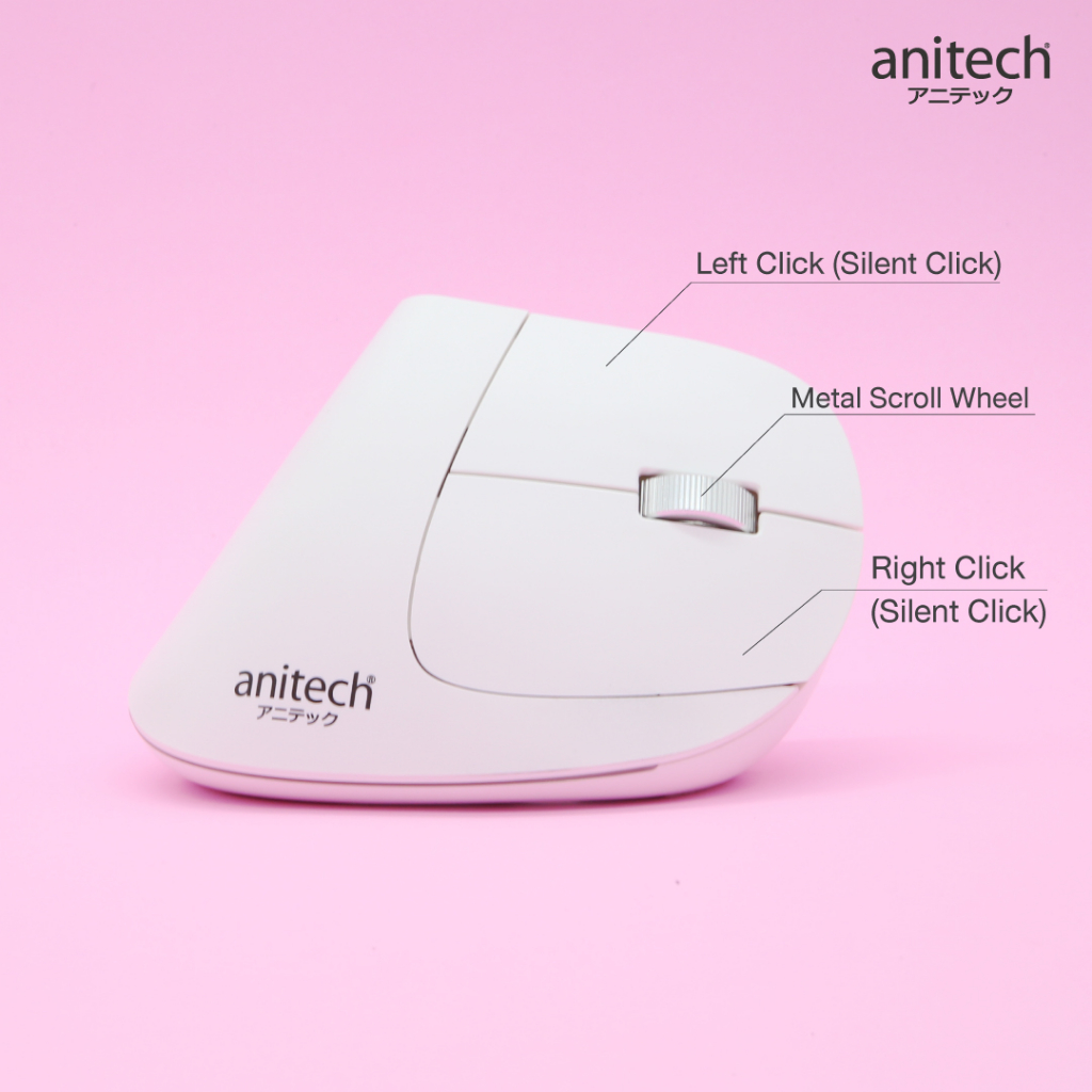 anitech-เมาส์ไร้สาย-เมาส์สุขภาพ-mouse-wireless-amp-bluetooth-จับแนวตั้ง-รุ่น-w230-สีดำ