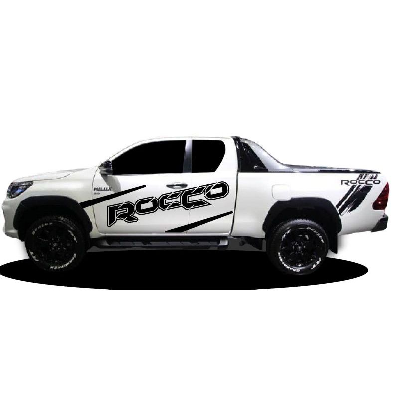 สติ๊กเกอร์ติดรถกระบะ-toyota-rocco-สติกเกอร์แต่งรถกระบะ-สติ๊กเกอร์ติดข้างประตู-rocco