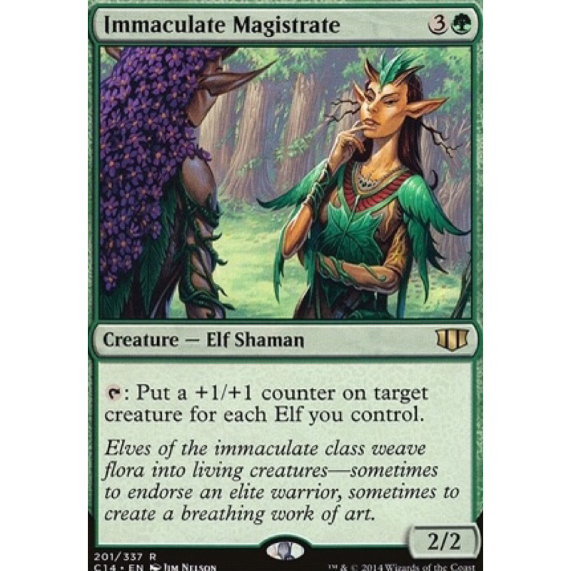 Magic: The Gathering – Immaculate Magistrate Card (Lorwyn Set), Green Elf Shaman Creature - View #7
