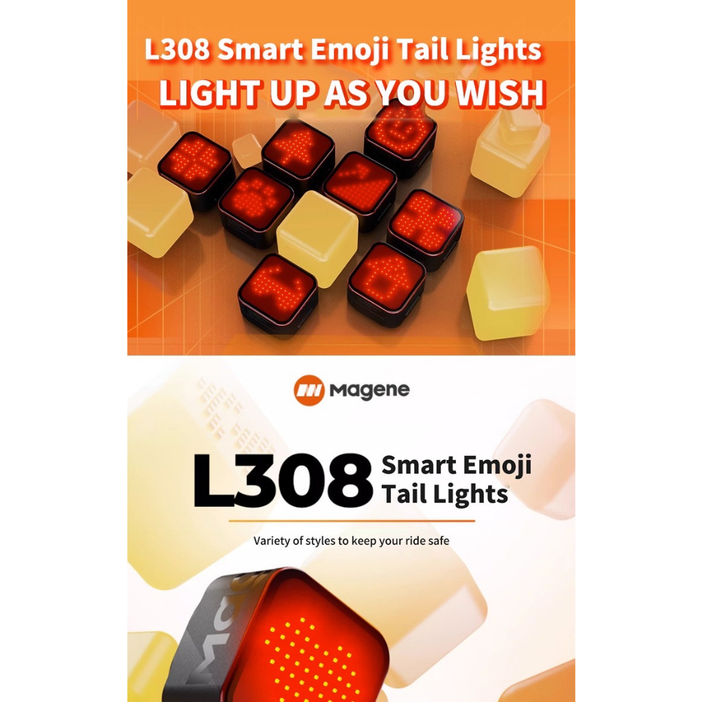 magene-l308-ไฟท้ายจักรยาน-led-ที่เปลี่ยนไฟเป็นรูป-emojiได้ตามต้องการ