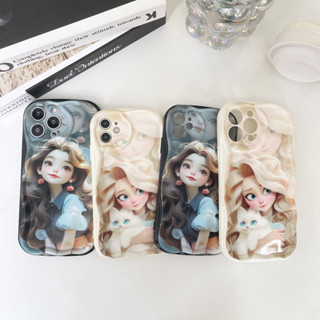 เคสขอบหยักลายเจ้าหญิงมาใหม่ สำหรับ for iPhone 6plus 7G 8G 7plus 8plus 11 12 12Promax 13 13Promax 14 14Promax