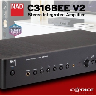 (ConiceHappyDays)NAD C316BEE V2 Stereo Integrated Amp แอมป์อนาล็อก มีกำลังขับ 40 วัตต์x2 และมีกำลังขับสำรอง