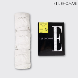 ELLE HOMME | แพ็ค 3 ชิ้น กางเกงในชายรุ่นแพ็คสุดคุ้ม เนื้อผ้า Cotton 100% มีให้เลือก 2 สี | KUB1910