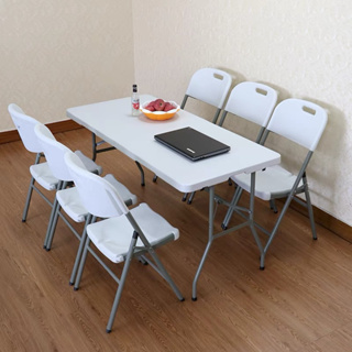 DUDEE ชุดโต๊ะพร้อมเก้าอี้ รุ่น DD175 โต๊ะพับเก็บได้ ช่วยประหยัดพื้นที่ มีให้เลือก 3 ขนาด