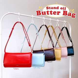 [พร้อมส่ง/ของแท้] Stand oil butter bag พร้อมส่ง สายปรับได้ สินค้าแท้จากเกาหลี อุปกรณ์ครบ ถุงผ้า การ์ด