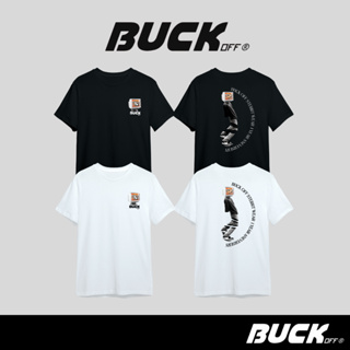 BUCKOFF : เสื้อยืดโอเวอร์ไซส์ สกรีนลาย OVERSIZED T-SHIRT ทรงหลวม Cotton 100% สัมผัสนุ่ม สวมใส่สบาย รุ่น TP13