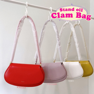 [พร้อมส่ง/ของแท้] Stand oil Clam Bag พร้อมส่ง 4 สี สินค้าแท้จากเกาหลี อุปกรณ์ครบ ถุงผ้า การ์ด