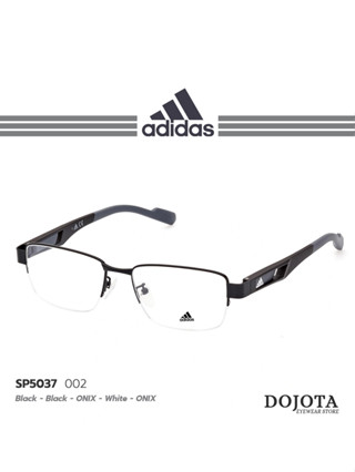 กรอบแว่นตาครึ่งกรอบ Adidas รุ่น SP5037-002  สีดำ/นิล Black - ONIX