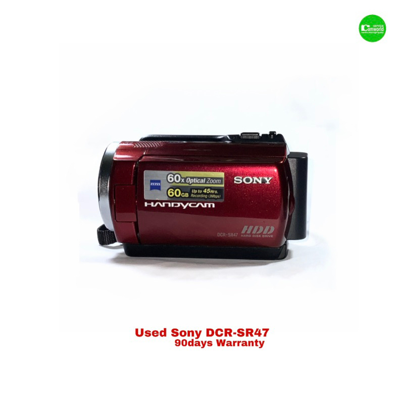 sony-handycam-dcr-sr47-camcorder-hdd-60gb-กล้องวีดีโอ-hybrid-ฮาร์ดดิส-และ-การ์ด-or-card-memory-stick-lens-60x-lcd-touch