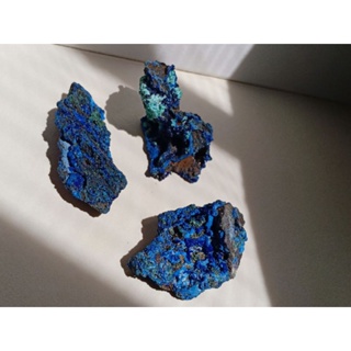 #JD041 - #JD043 Azurite Malachite ผลึกดิบ ผลึกสีน้ำเงินของอซูไรต์ สีเขียวของมาลาไคต์ หินธรรมชาติ