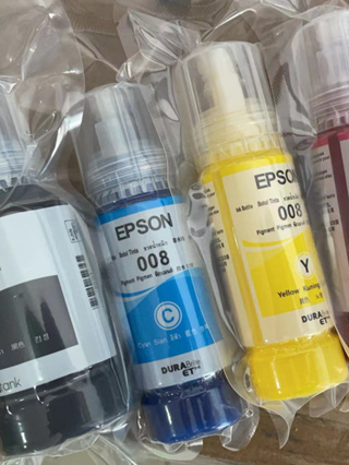 หมึกเติมกันน้ำของแท้ Epson 008 pack4 (สำหรับใช้กับ L15150, L15160) (ของแท้ ไม่มีกล่อง)