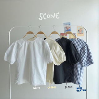 Scone เสื้อแขนพอง หลังผูกโบว์