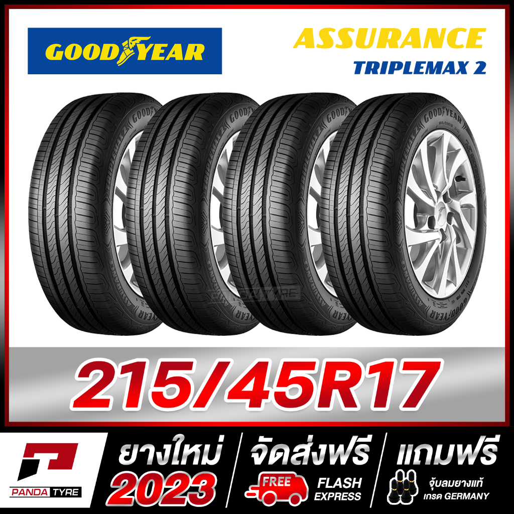 GOODYEAR 215/45R17 ยางขอบ17 รุ่น TRIPLE MAX 2 x 4 เส้น (ยางใหม่ผลิตปี ...