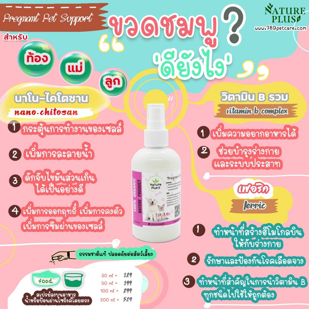 ผลิตภัณฑ์-บำรุงครรภ์และให้นมลูก-nature-plus-สำหรับแม่แมว-แม่หมา