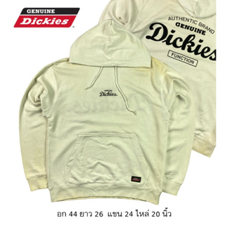 Dickies เสื้อสเวตเตอร์ฮู้ด มือสอง สีขาว งานปัก