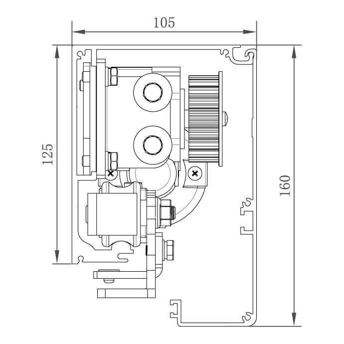 ประตูอัตโนมัติ-auto-door-hammer-150-ชุดรางเลื่อน-บานเลื่อนอัตโนมัติ-single-sliding-door-บานเลื่อนคู่-4-2-เมตร