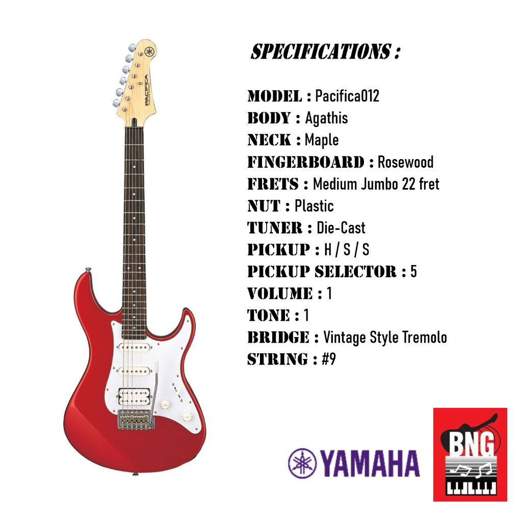 yamaha-pacifica012-สี-rm-กีต้าร์รุ่นเริ่มต้นยอดนิยมของ-yamaha-แบรนด์ระดับโลก-วัตถุดิบระดับคุณภาพ-คุ้มค่าสุดๆ