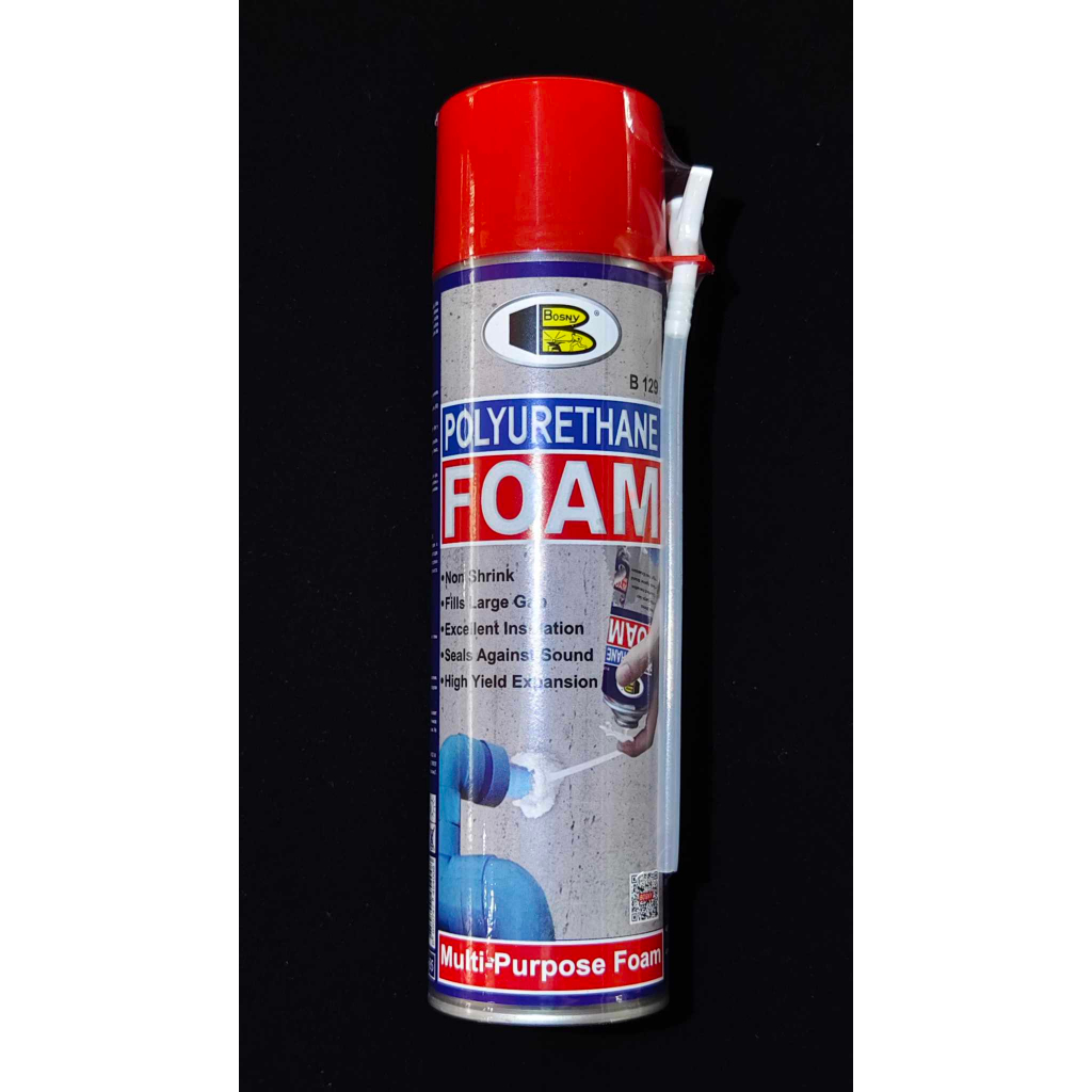 bosny-b129-บอสนี่-สเปรย์-โฟม-pu-foam-spray-อุดรูรั่ว-กันซืม-500ml