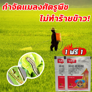 🐛ไม่ทำร้ายข้าว!🌾DT เอนนิดีน 20%+ไพเมโทรซีน 60% ยากำจัดแมลง ยาฆ่าหนอน 5g*2 กำจัดศัตรูพืชในนาข้าว(1ชุด ผสมน้ำ50catties)