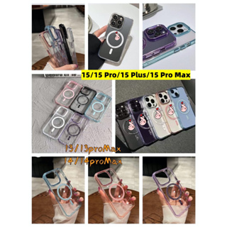 iPhone 15/15 Pro/15 Plus/15 Pro Max/13/13 Pro Max/14/14 Pro Max เคสโทรศัพท์มือถืออะคริลิค กันกระแทก แบบแม่เหล็กไร้สาย