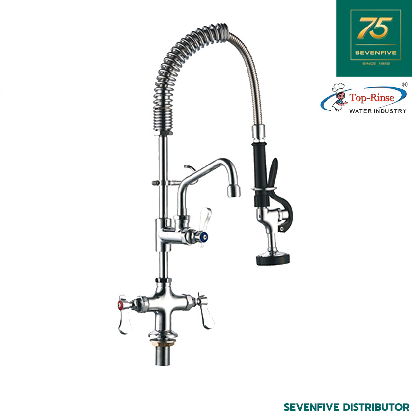 TOP RINSE ก๊อกน้ำแบบติดตั้งขอบอ่าง ก๊อกแนวตั้ง ก๊อกท่ออ่อนแสตนเลส ยาว7 ...