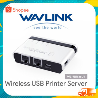 Wavlink เซิร์ฟเวอร์พิมพ์ไร้สาย USB WiFi พร้อมสะพาน LAN 10 100Mbps รองรับโหมดสแตนด์อโลนไร้สาย แบบมีสาย และเครื่องพิมพ์รอง