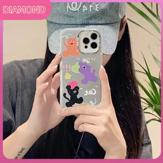 💲คูปองเคลม💲 case for iphone 11 12 สัตว์เล็ก 3 ตัว เคส 14 13 12 11 pro max ชุบ ปกป้องอย่างเต็มที่และทนทาน