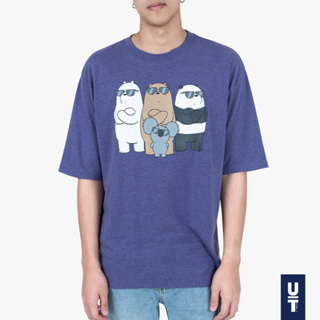 DOSH-UT OVERSIZED SHORT SLEEVE T-SHIRTS WE BARE BEARS เสื้อยืดโอเวอร์ไซส์ FLWBMT5000-VI