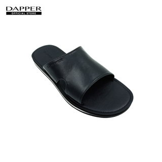 DAPPER รองเท้าแตะ Light Weight Slide Faux-Leather Sandals สีดำ (HSKB1/1302SL)