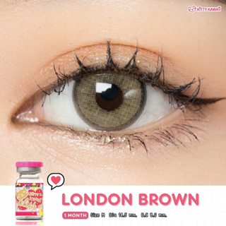 คอนแทคเลนส์ Kitty Kawaii London(Gray,Brown) ค่าสายตา 0.00 ถึง -5.00