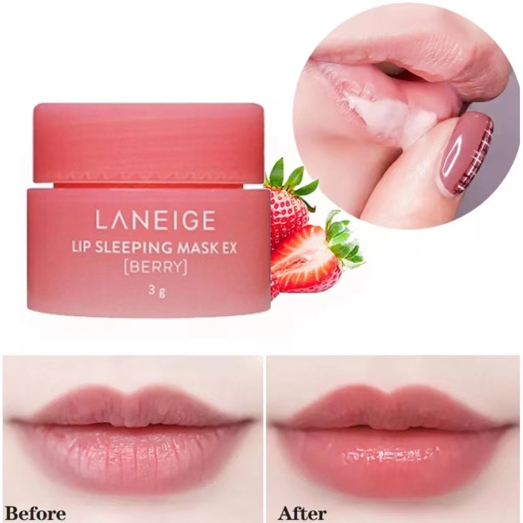 ลาเนจ-กรัม-laneige-lip-sleeping-mask-berry-3g-มาสก์ปากสูตรเนียนนุ่ม-ลิปมาส์กปาก-กลิ่นเบอร์รี่-ปากน่าจุ๊บเป็นพิเศษ-มาสก์