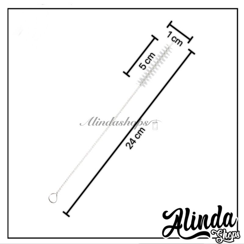 แปรงล้างหลอดเสตนเลส304ขนแปรงฟู24cm-1ชิ้น-ยาวกว่าขนแปรงฟูกว่า