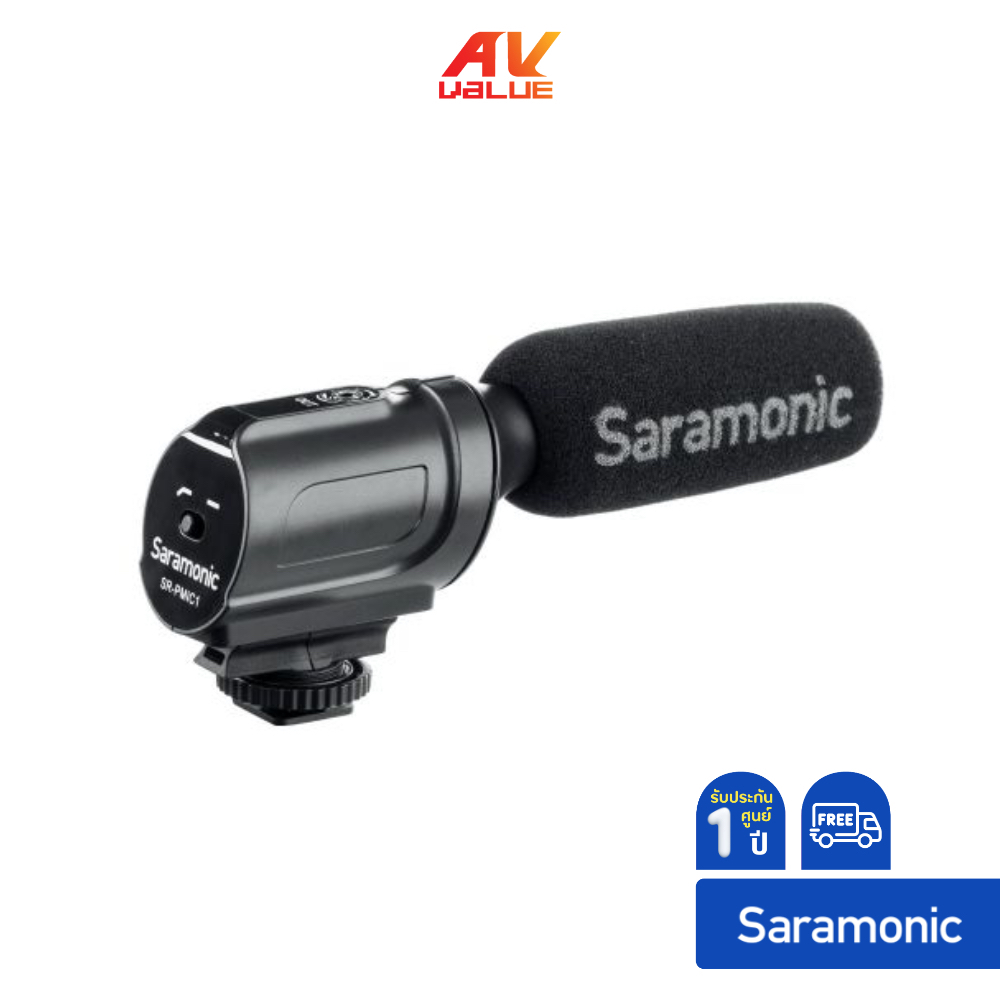 saramonic-sr-pmic1-ไมโครโฟนช็อตกันติดหัวกล้องไมค์คอนเดนเซอร์โมโนรับเสียงเป็นแบบซุปเปอร์คาร์ดิออยด์-ผ่อน-0