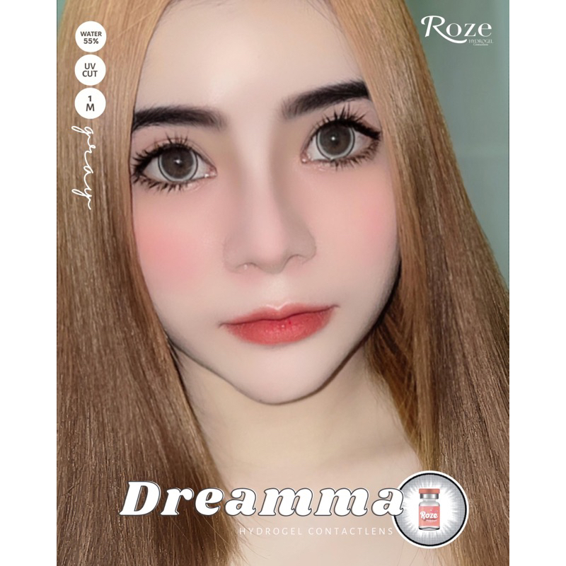 Dremma /Dream gray rozelens 14.5 รุ่นเทาขอบบางตาแป๋ว บิ๊กอายส์ | Shopee ...