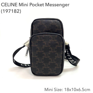 CELINE Mini Pocket Messenger Bag ของแท้ 100% [จัดส่งฟรี]