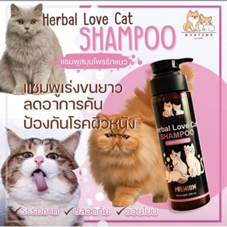 Herbal Love Cat Shampooแชมพูสมุนไพรรักแมวแชมพูแมวมีปัญหาผิวหนังแชมพูบำรุงขนแมวแชมพูแก้ปัญหาหาอาการคันแก้ขนร่วง