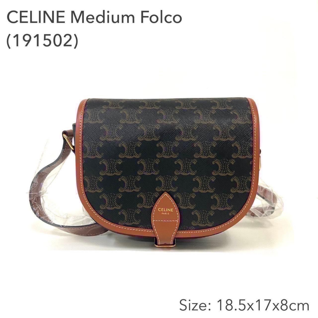 celine-medium-folco-crossbody-bag-ของแท้-100-ส่งฟรี