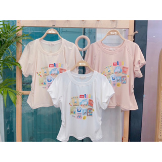 เสื้อยืดแต่งแขนสกรีน miffy ป้ายNidaa A88