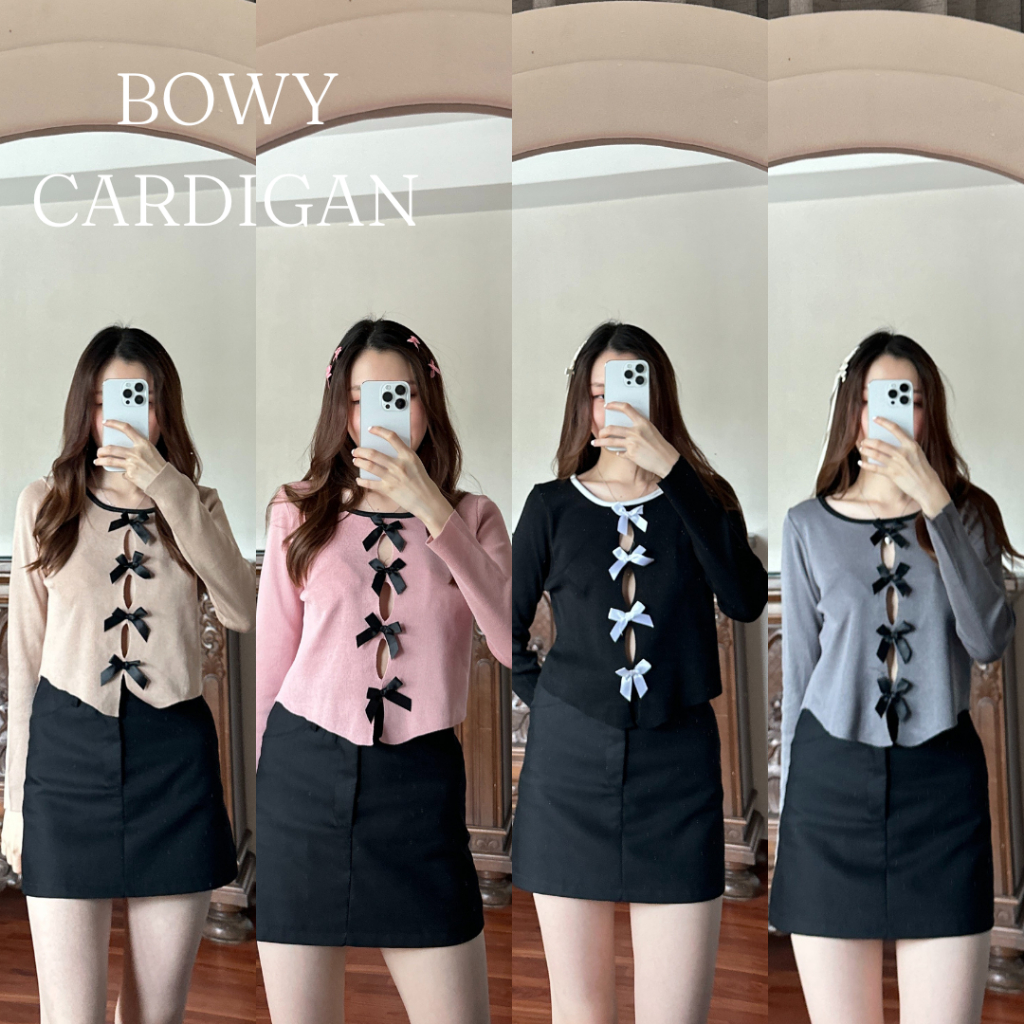 bowy-cardigan-เสื้อเเขนยาวโบว์-18002