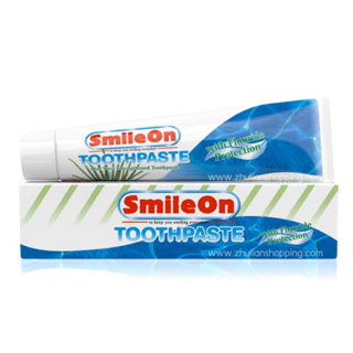 SmileOn ยาสีฟันสูตรฟลูออไรด์ และว่านหางจระเข้