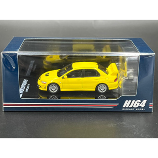 Hobby JAPAN  MITSUBISHI LANCER GSR EVOLUTION 7 with Engine Display Model DANDELION YELLOW