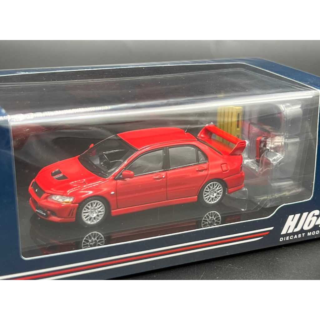 hobby-japan-mitsubishi-lancer-gsr-evolution-7-with-engine-display-model-palmer-red