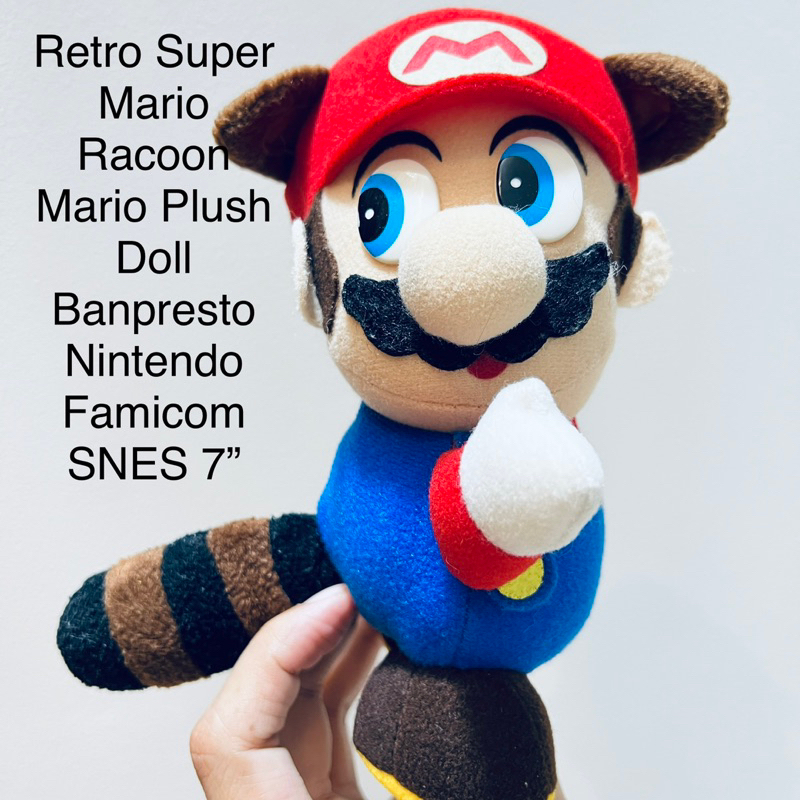 #ตุ๊กตา #ซุปเปอร์ #มารีโอ้ แรคคูน #ป้ายจาง Retro Super Mario Racoon ...