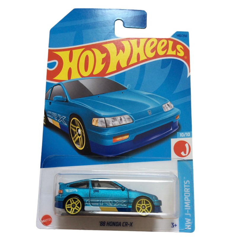 Hot Wheels 88 Honda CRX Premium 1:64 – Coche De Juguete Con Neumáticos Real Riders Y Chasis Metálico, Para Coleccionistas